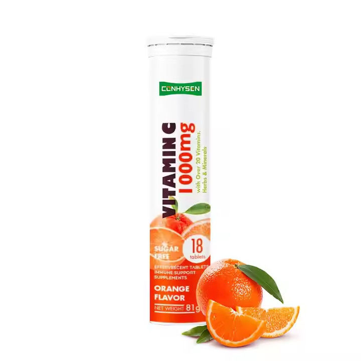 OEM ODM C Vitamini Efervesan Tabletler 1000mg 20'den fazla Vitaminler Otlar Mineraller Bağışıklık Desteği