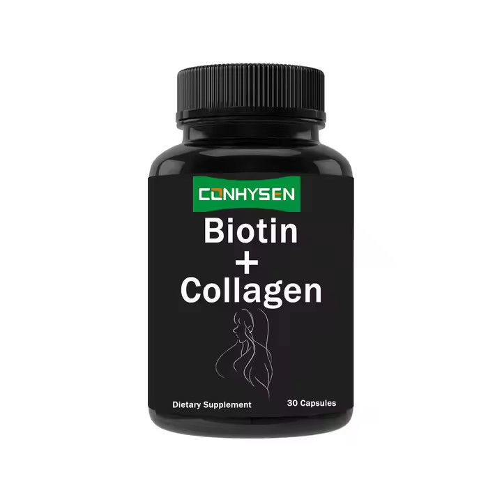 OEM Bitki Ekstraksi Kollajen Biotin Kapsülleri Sağlıklı Saç ve Cilt için Keratin Takviyesi