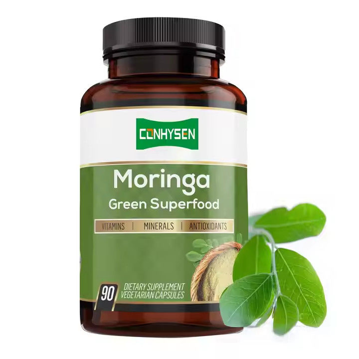 Özel Aromalı Saf Organik Moringa Kapsülleri Bağışıklık Sistemi ve Enerji Güçlendirici