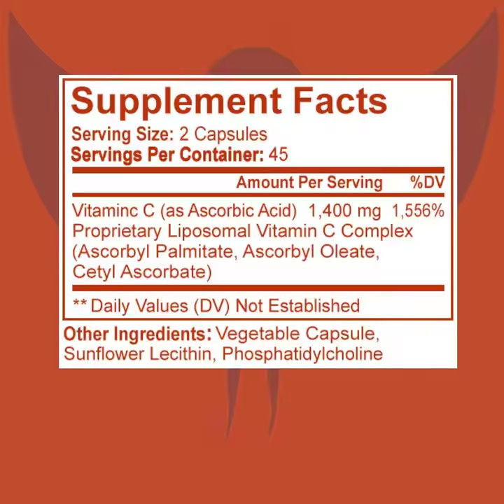 Saf Liposomal C Vitamini Kapsülleri Saç Derisi ve Tırnak Sağlığını Destekler Beslenme Takviyeleri