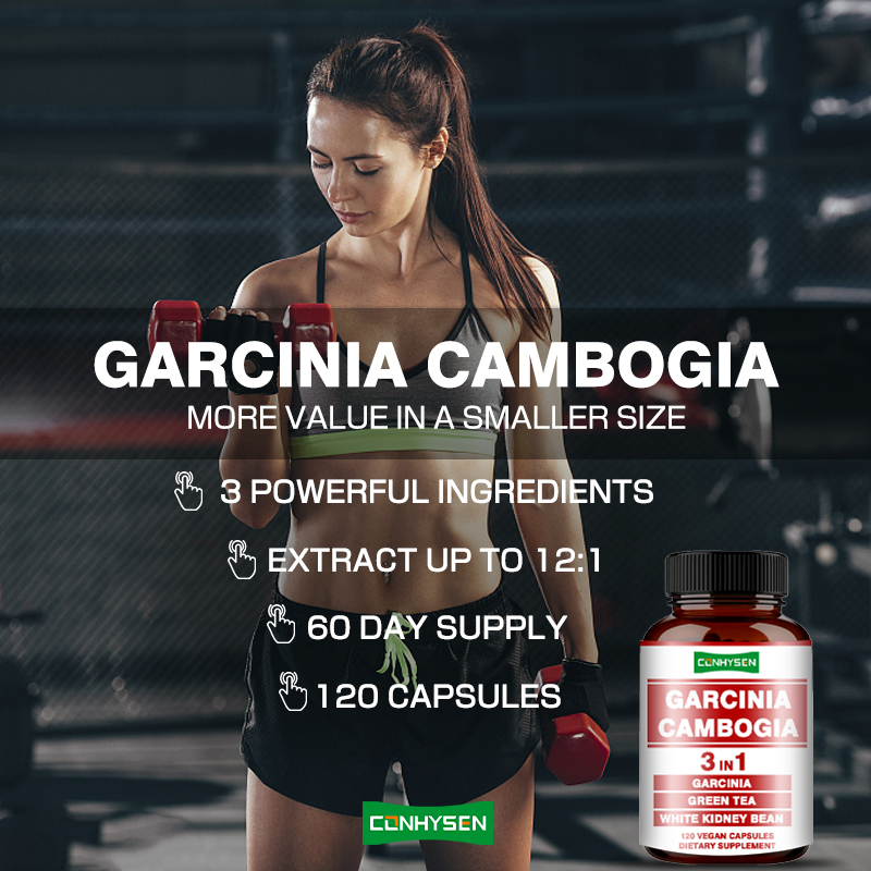 Yüksek Kaliteli Garcinia Cambogia Kapsülleri 3'ü 1 Arada Zayıflama Takviyesi Vücut Dengesini Destekler