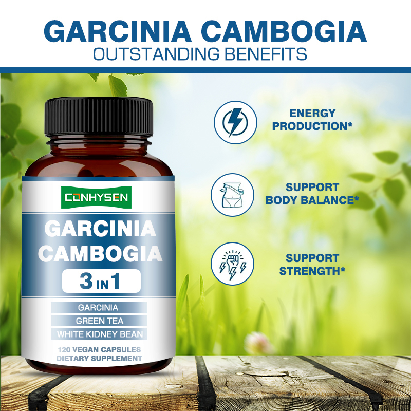 Premium Özel Garcinia Cambogia Kapsülleri Beyaz Fasulye Enerji Üretimi Takviyesi
