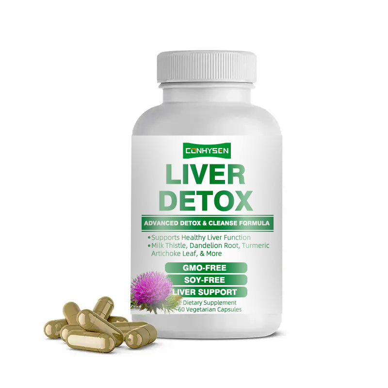Özel Etiketli Karaciğer Detox Kapsülleri Karaciğer Sağlığını Artırır Dişmiş Kök Tozu ile Vejeteryan Kapsülü
