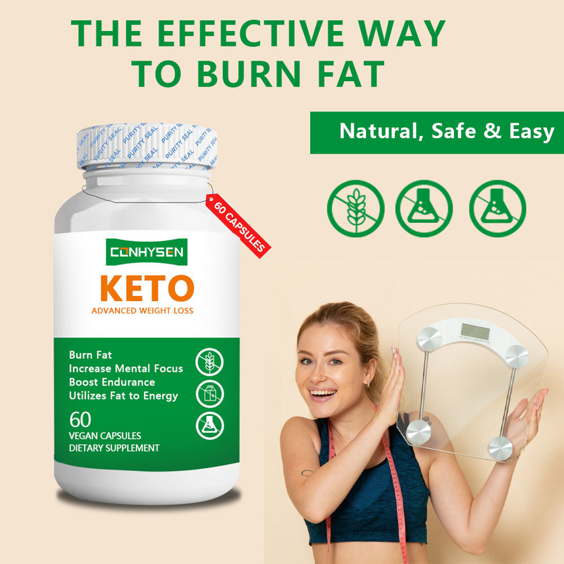Fabrika tedarikleri enerji için yağ kullanır KETO Kapsülleri Doğal güvenli kilo kaybı kapsülü