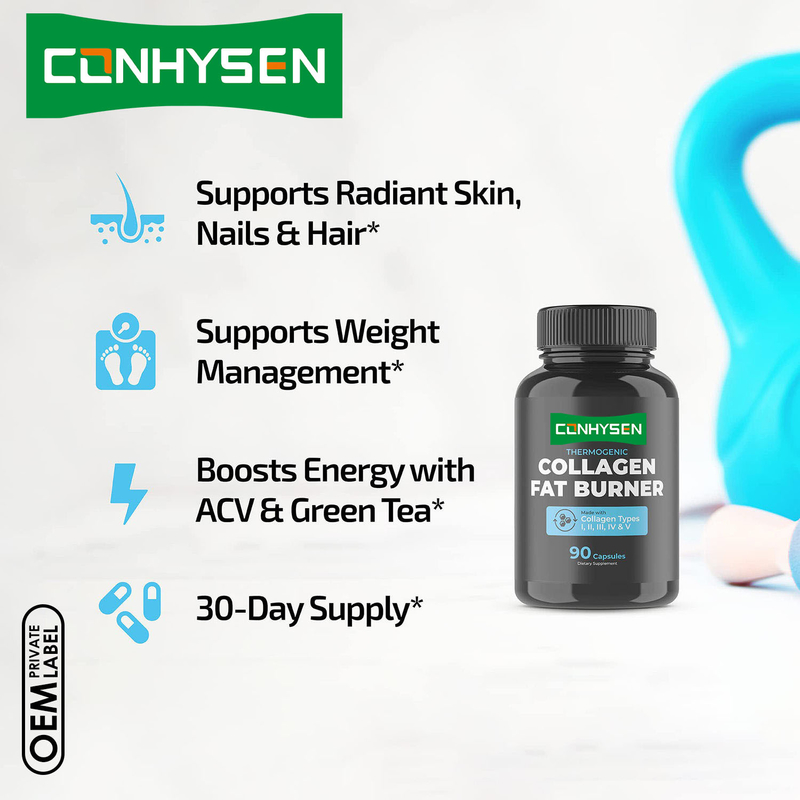 Özel Çoklu Kolajen Peptitleri Kapsülleri Yağ Yakıcı Takviyeler Yetişkinler İçin İştah Kesici Hap Anti-Aging Kolajen Hapları
