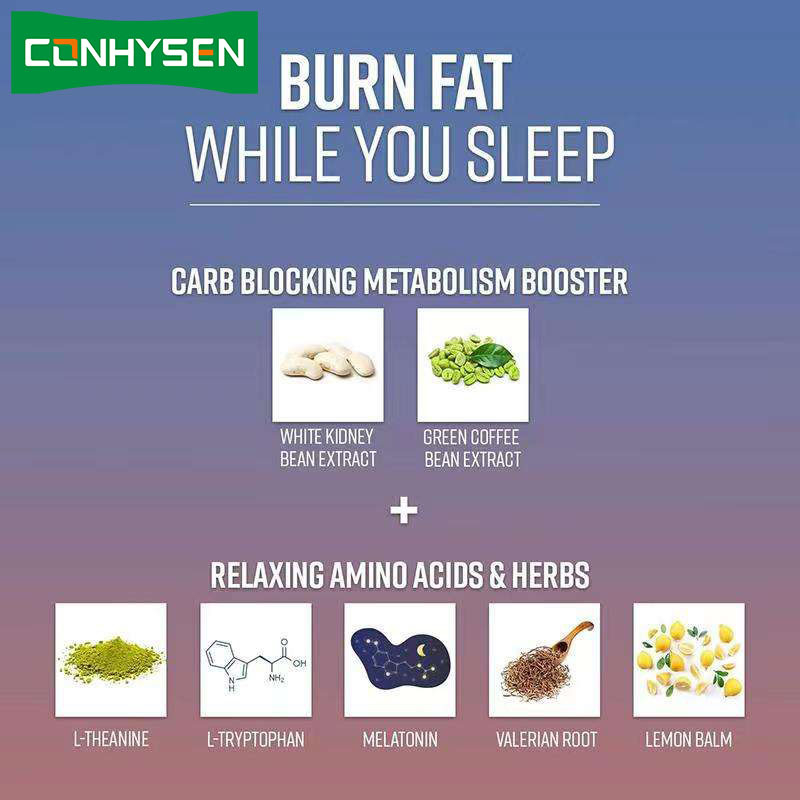 OEM Gece Yağ Yakıcı Karbonhidrat Engelleyici Metabolizma Hızlandırıcı İştah Kesici Erkekler ve Kadınlar İçin Gece Yağ Yakıcı Kapsül