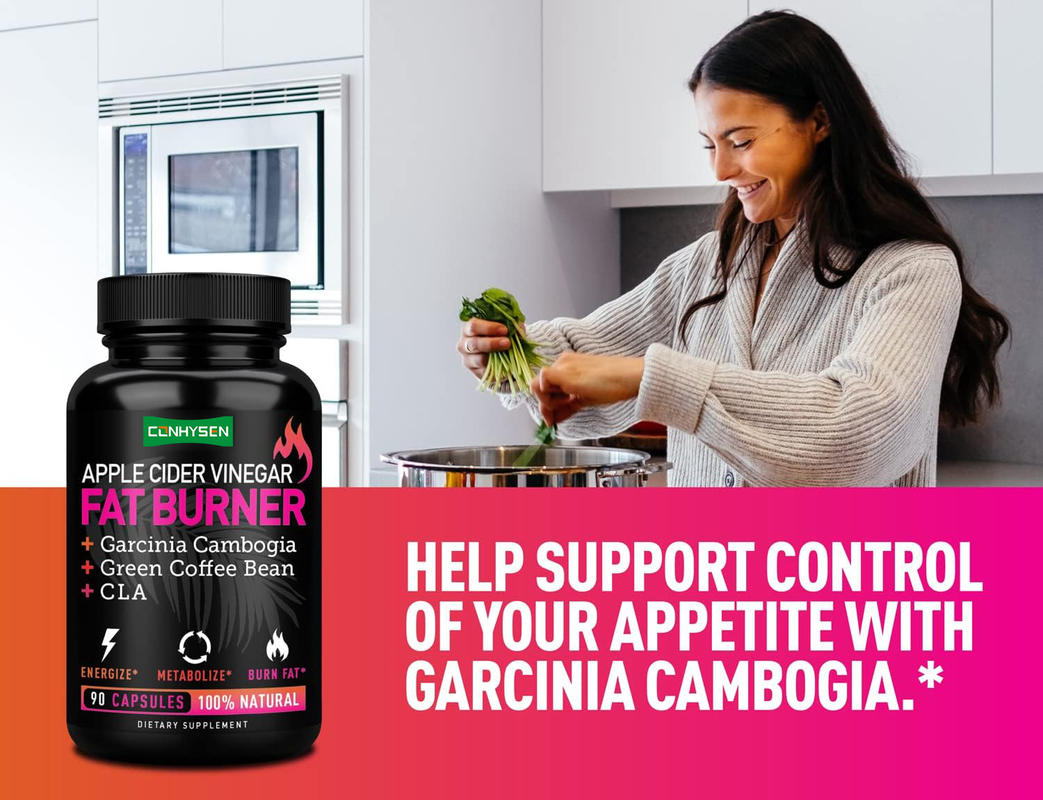 Elma Sirkesi Yağ Yakıcı, Garcinia Cambogia, Yeşil Kahve Çekirdeği, Keto, Paleo Dostu, İştah Kontrolü, Metabolizma Desteği