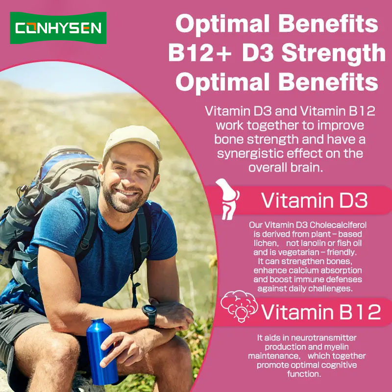 Özel Etiket Vitamin B12 Sakızları Enerjiyi Artırır Kalp Sağlığını Destekler Genel Sağlığı Korur Doğal Kaynak