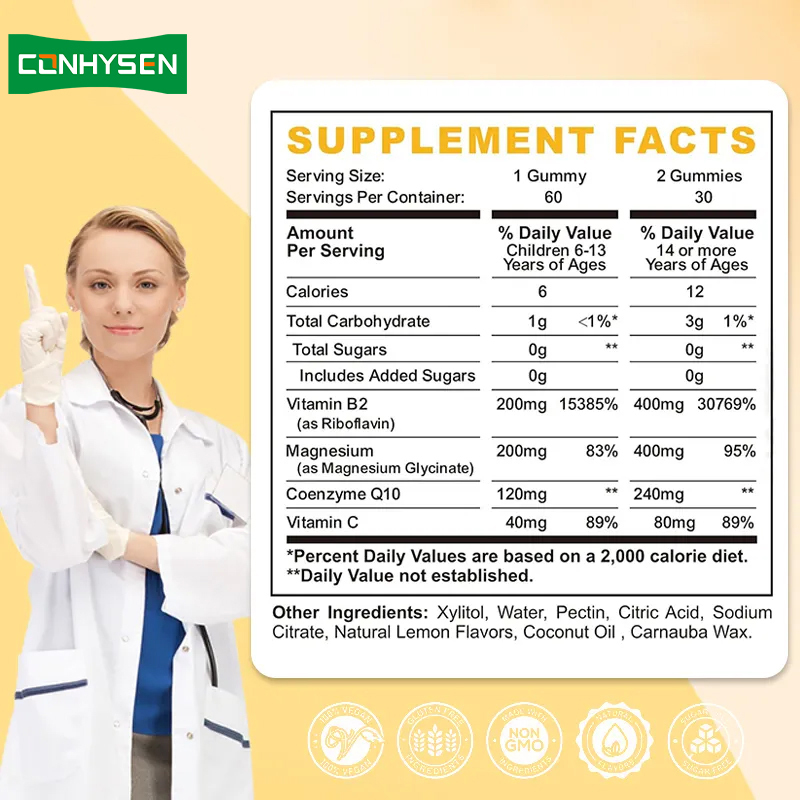 Vitamin B2 Sakızlar Enerji Metabolizmasını Artırır Cilt Destek Göz Hücresel Koruma Vegan Arkadaşça Riboflavin