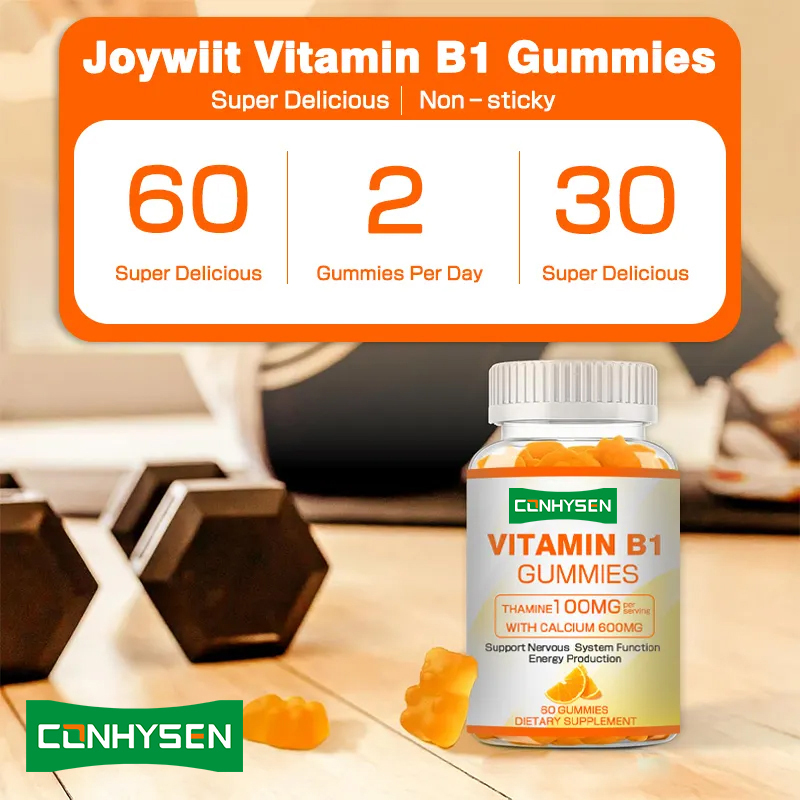 Özel Etiket Vitamin B1 Sakızları Enerjiyi Artırır Kalp Sağlığını Destekler Genel Sağlığı Korur Doğal Kaynak