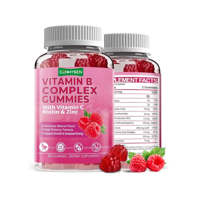 Vitamin B Kompleks Gummies ile Vitamin B6 Doğal Formül Sağlıklı Bağışıklık Sistemini Destekler