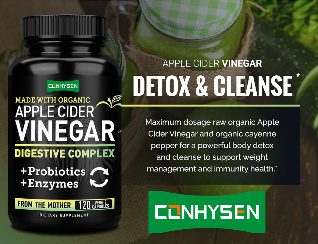 OEM/ODM Kilo Verme ACV Kapsülleri Elma Sirkesi Kapsülleri İştah Kesici Elma Sirkesi Vitamin Enzim Kapsülleri