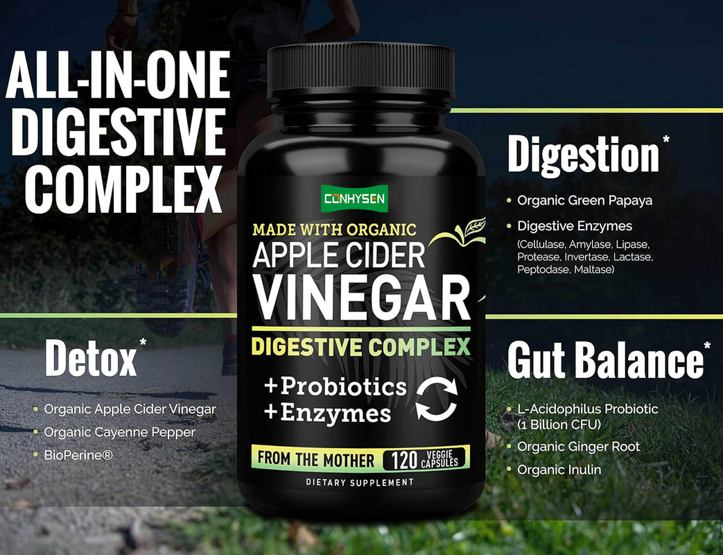 OEM/ODM Kilo Verme ACV Kapsülleri Elma Sirkesi Kapsülleri İştah Kesici Elma Sirkesi Vitamin Enzim Kapsülleri