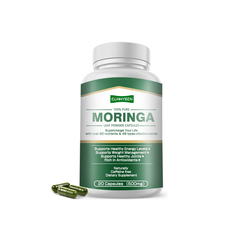Özel Etiket Moringa Kapsülleri, %92'den Fazla Besin İçeren Yaprak Tozu ile Prostat Sağlığını Destekler