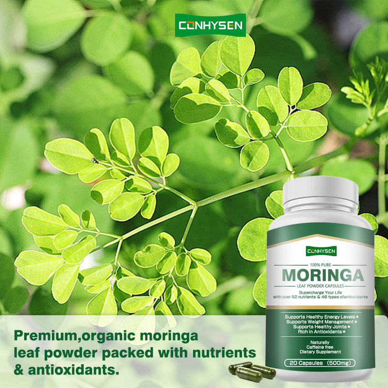 Özel Etiket Moringa Kapsülleri, %92'den Fazla Besin İçeren Yaprak Tozu ile Prostat Sağlığını Destekler