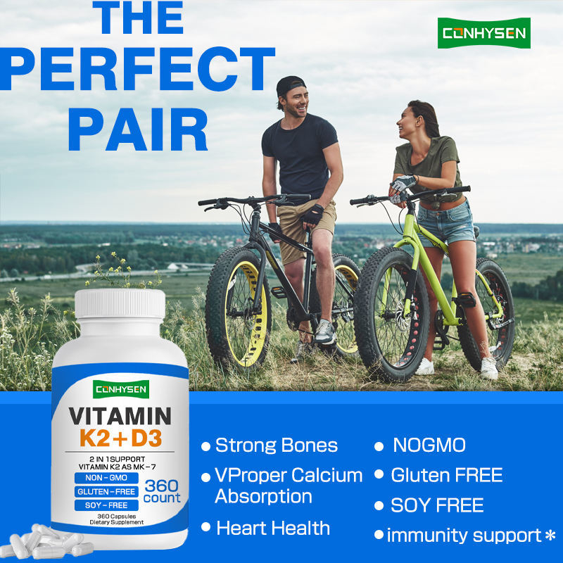 Özellik Vitamin K2 D3 Kapsülleri 2 İçinde 1 Destek Kapsülü Kalp Kemiklerini ve Bağışıklık Sağlığını Güçlendirir