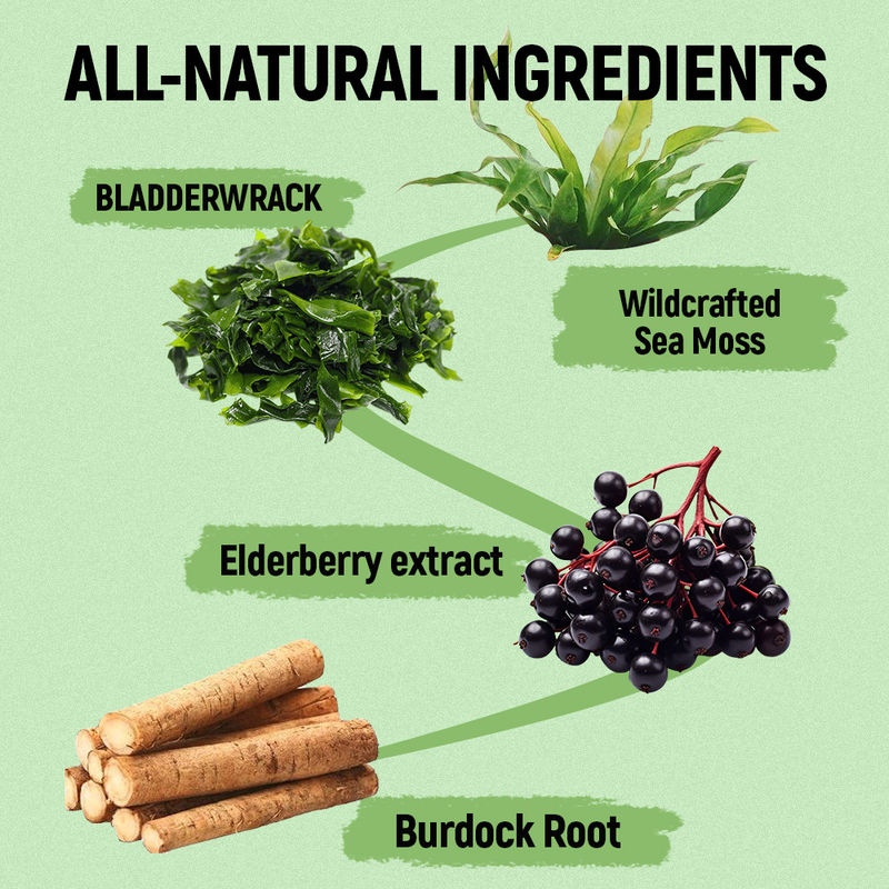 C vitamini ile deniz yosunu sakızları Antioksidan desteği için çinko tedarikçi fabrikası