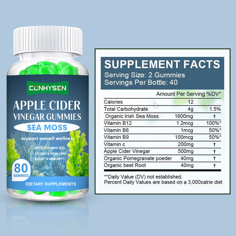 Deniz Yosunu Sakızları Vitamin B C İçerir Fabrika Toptan Enerji Takviyesi