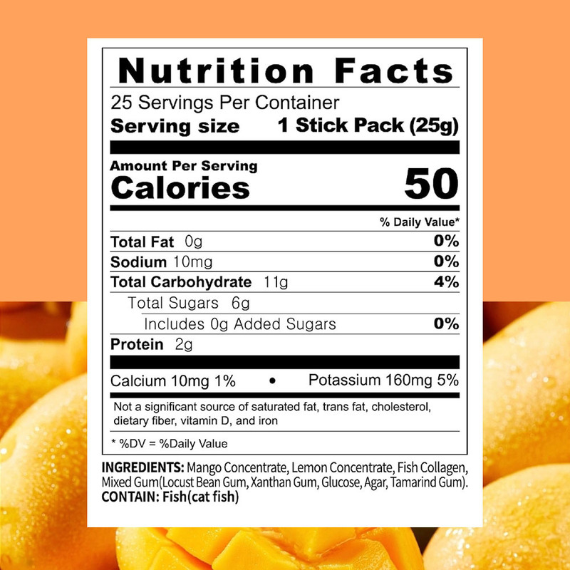 Mango Aromalı Kolajen Jöle Eklem ve Kemik Sağlığını Destekler Özel Markalı