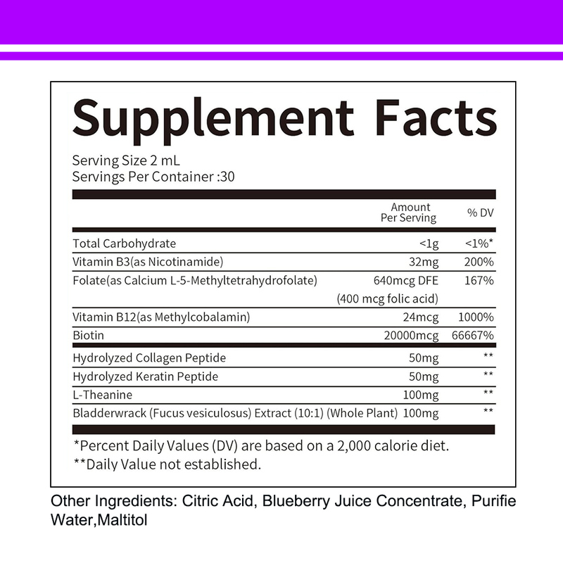 Saç Derisi Tırnak Bakımı Sağlık Destek Biotin Kompleks Sıvı Damlalar Toptan Özel