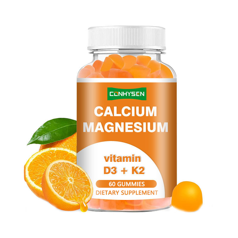 OEM Organik Meyve Aromalı Çiğnenen Sakızlar Şekersiz Vegan Kalsiyum Demir Çinko Selenyum Vitamin D3 K2 Yetişkinler Erkek Kadınlar