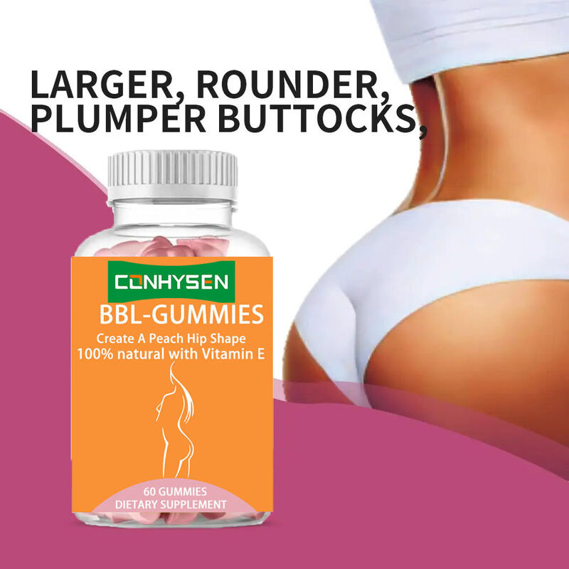 OEM Özel Etiket BBL Gummies Gummy Candy Butt Enhancement Hip Booster yetişkinler için Çocuklar veya hamile kadınlar için değil