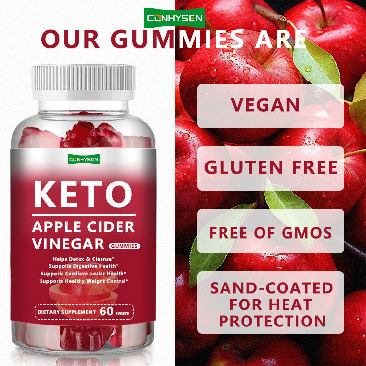 Hot Seller Private Label KETO Gummy Energy Fat Burner Slimming Apple Cider Vinegar Keto Gummies KETO Gummies Zero Sugar