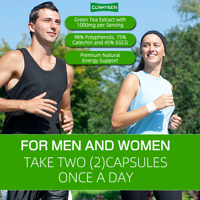 Özel Etiket Yeşil Çay Kapsülleri Zengin EGCG Takviyesi Antioksidan Bağışıklık Desteği Kilo Verme İndirim Yağ Yakıcı Hap