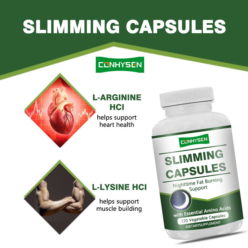 L-Arginine HCL ile vücudu temizlemeye ve detoksifiye etmeye yardımcı olan özel marka zayıflatma kapsülleri bitkisel diyet lifleri