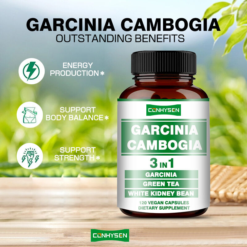 OEM Garcinia Cambogia Kapsülleri Enerji Üretimi Destek Vücut Denge Beslenme Lif Kapsülleri Kilo Verme