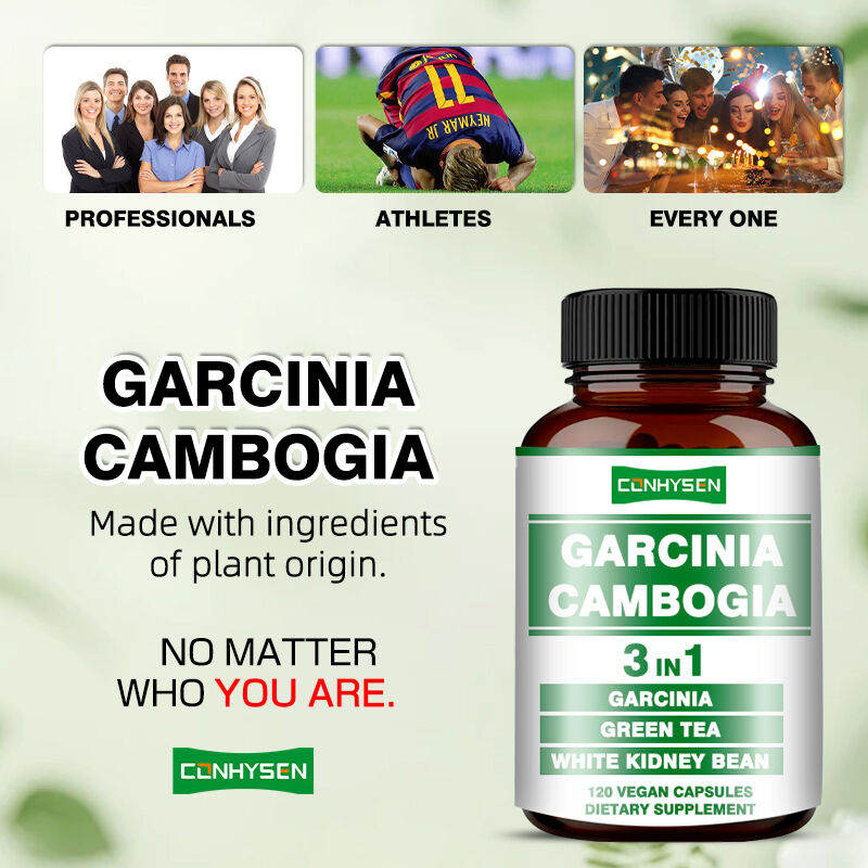 OEM Garcinia Cambogia Kapsülleri Enerji Üretimi Destek Vücut Denge Beslenme Lif Kapsülleri Kilo Verme