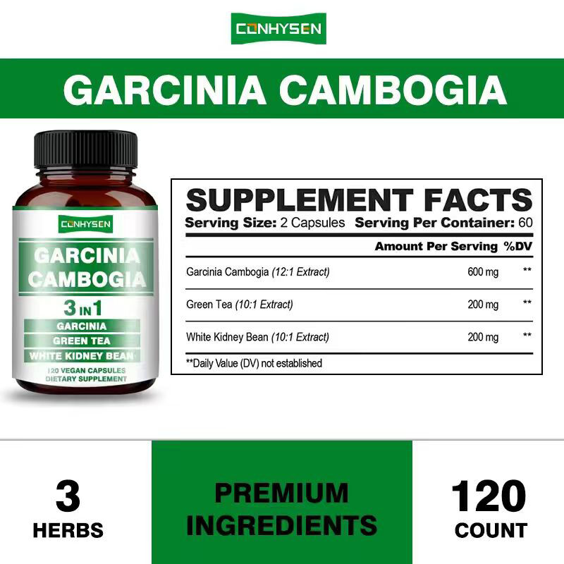 OEM Garcinia Cambogia Kapsülleri Enerji Üretimi Destek Vücut Denge Beslenme Lif Kapsülleri Kilo Verme