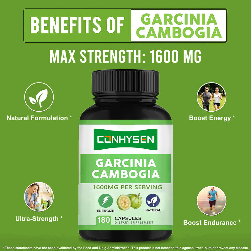 Yüksek Kaliteli Diyet Takviyesi Saf Garcinia Cambogia Kapsülleri Enerji ve Dayanıklılığı Destekler Doğal Takviyeler