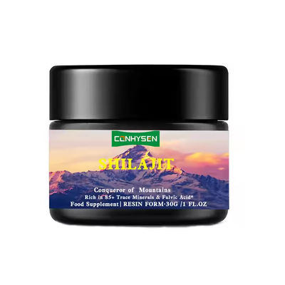OEM Himalayan Shilajit reçine zengin iz mineralleri Fulvik Asit bağışıklık sistemini geliştirir
