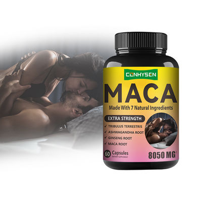 Stres için Ashwagandha'yla Maca Kök Tozu Kapsülleri Enerji Duygusunu Kaldırır