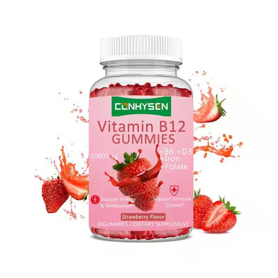 Özel etiket Vitamin B12 Demir takviyesi olan sakızlar bağışıklık sistemini destekler
