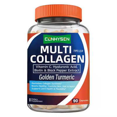 OEM Biotin Vitamini İçin Çoklu Kolajen Takviyesi Kapsülleri Cilt Elastikliğini Artırır