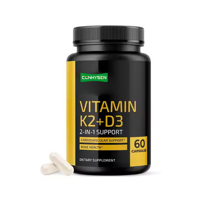Kardiyovasküler destek kalsiyum takviyesi kapsülleri vitamin K2 D3 kapsülleri OEM ODM