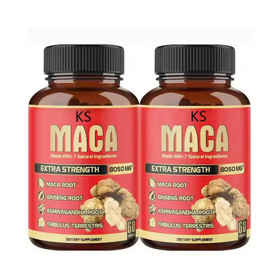 Maca Kök Ekstraktı Erkek Geliştirme Kapsülleri 7 Bitki Bileşeni Ekstra Güç