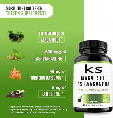 Erkek Geliştirme Kapsülleri Maca Kökü Ekleri Ashwagandha ile Sinir Enerjisini Rahatlatır