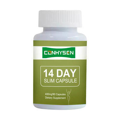 Özel Etiket 14 Gündüz Gevşetme Kapsülleri Garcinia Cambogia Hapları ile Detox Hızlı Düz Karın
