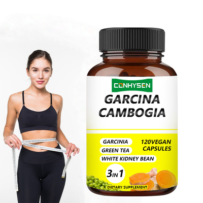Fabrika Tedarikleri Garcinia Cambogia Kapsülleri 3-In-1 Premium Malzemeler Enerji Üretimini Artırır
