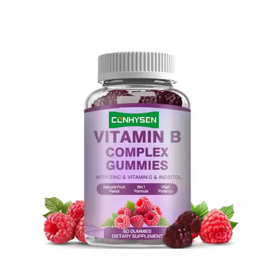 B Vitamini Kompleksi Bağışıklık için Sakızlar Folat Diyet Takviyesi B12 Vitamini Şeker
