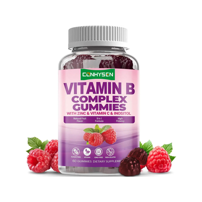Vitamin B Kompleks Bağışıklık Güçlendiricisi için Sakızlar C Vitamini B6 Çinko Folat Diyet Takviyesi B12 Vitamin Şeker