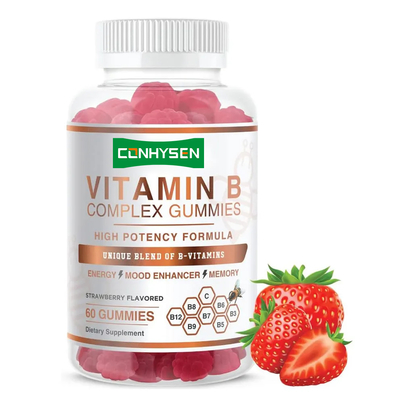 Özel Etiket Vitamin Takviyesi Vegan Şekersiz B Vitamini Kompleksi Sakızlar