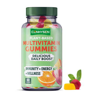 Bağışıklık Enerji Sağlık Destek Meyve Tadı Bitki Temelli Multivitamin Sakızları
