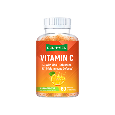 C Vitamini Pektin Zenkli Sakızlar OEM/ODM Özel Enerji Seviyelerini Artırır