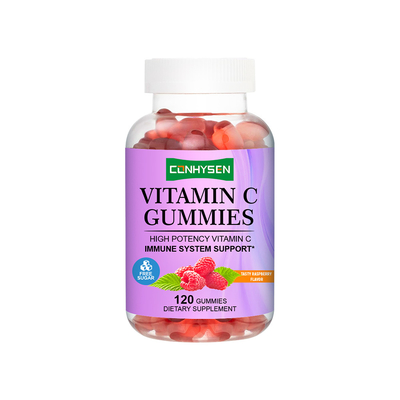 Ahududu Aromalı Güçlü Antioksidan C Vitamini Gummies OEM/ODM Özel