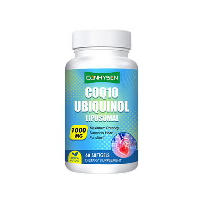 COQ10 Ubiquinol Softgels Özelleştirilmiş Etiket Enerji ve Canlılık Fabrikasını Artırır